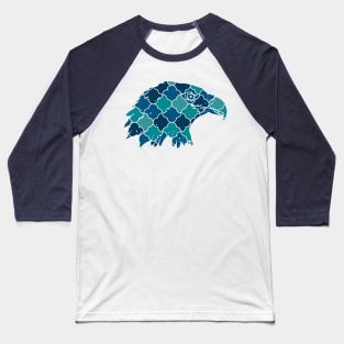 Eagle Silhouette with Pattern Baseball T-Shirt